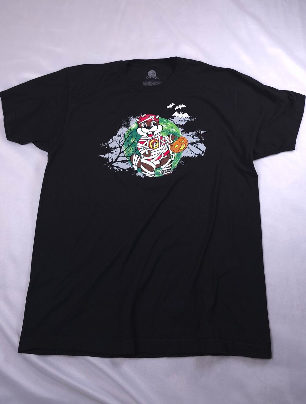 Buc-ee's Boo Crew Halloween Mens XL Black Mummy Beaver Graphic T Shirt Cotton